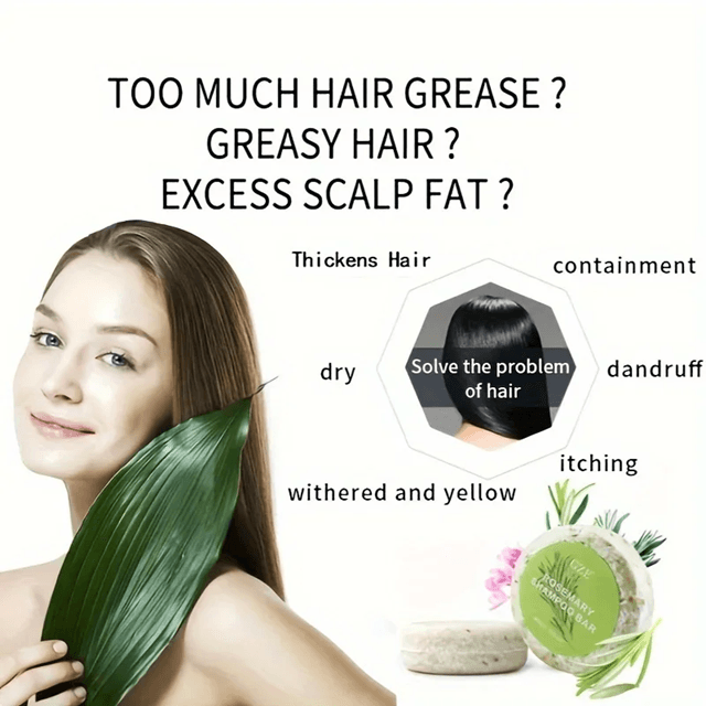 Rosemary Hair Strengthening Shampoo Bar – Nourishes and Revives Weak Hair Naturally