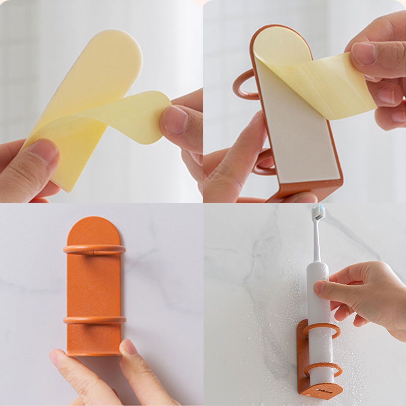 Wall Mounted Electric Toothbrush Holder Holder Punch free Razor Holder Storage Shelf Toothbrush Organizer