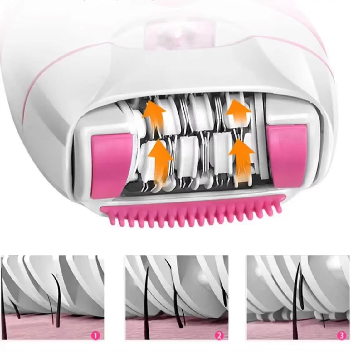 Kemei Women's Electric Epilator – 2-Speed Hair Remover for Face, Body & Bikini
