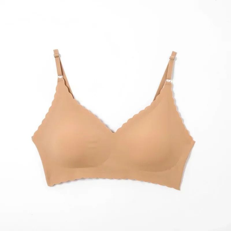 Seamless Ice Silk WireFree Padded Comfy Bra with Wavy Edge
