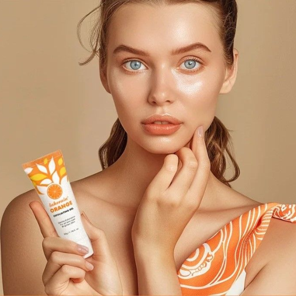 Orange Exfoliating Gel, Dead Spot Remover & Brighten Peeling for Whiten Hydrating Skin Care