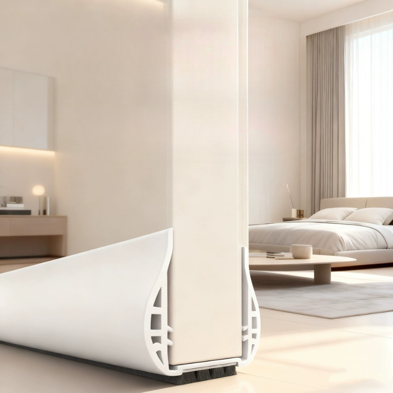 Home Door Gap Sealer, PVC Wool Door Bottom Strip, Mute Noise Reduction, Draft Stopper