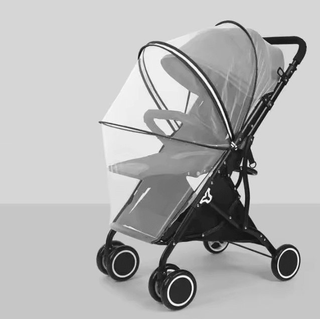 Full-Cover Baby Stroller Mosquito Net with Breathable Zipper Design