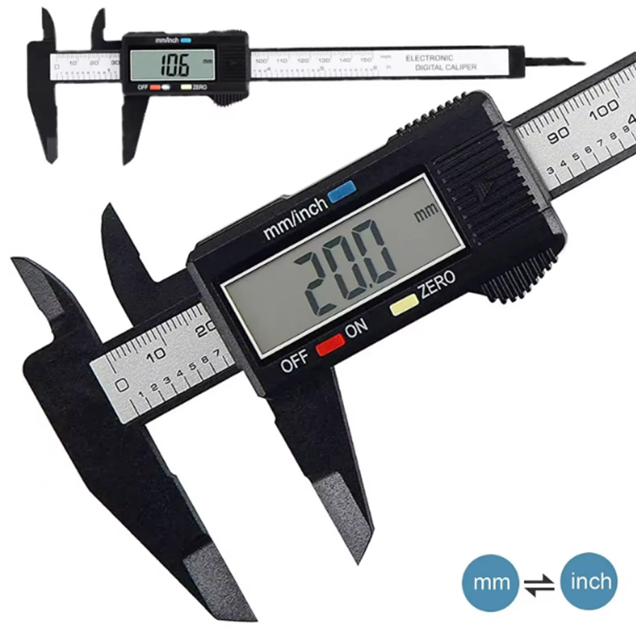 Digital Caliper with Carbon Fiber Dial Precision Measuring Tool for Accurate Internal and External Dimensions