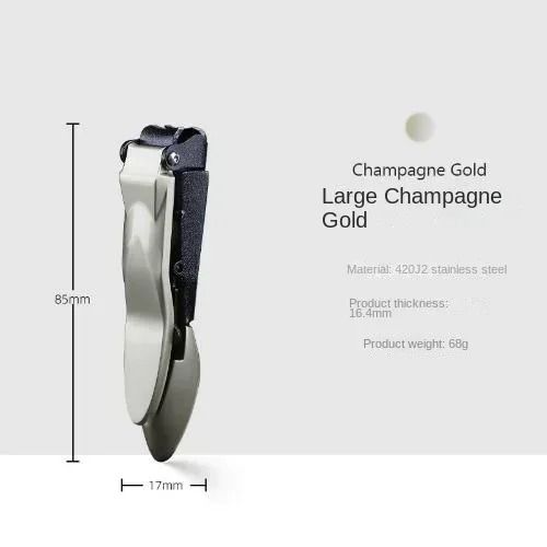 Anti-Splash Nail Clipper with Built-In Catcher