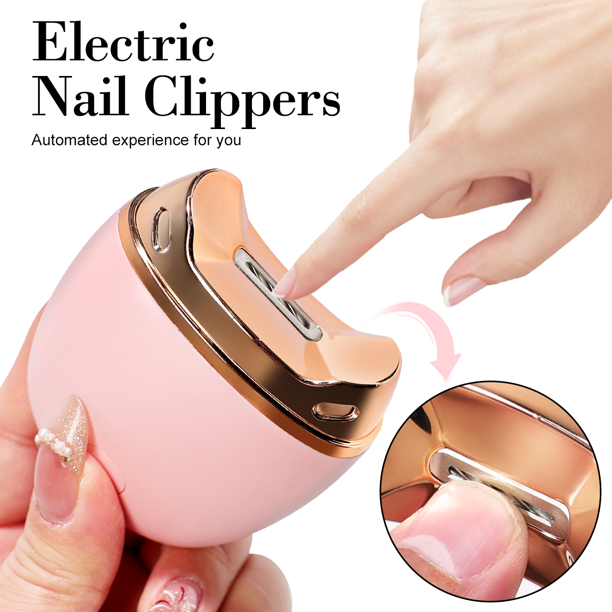 Anti Splash Electric Nail Clipper Safe Baby and Family Automatic Nail Trimmer With Hidden Blade Design