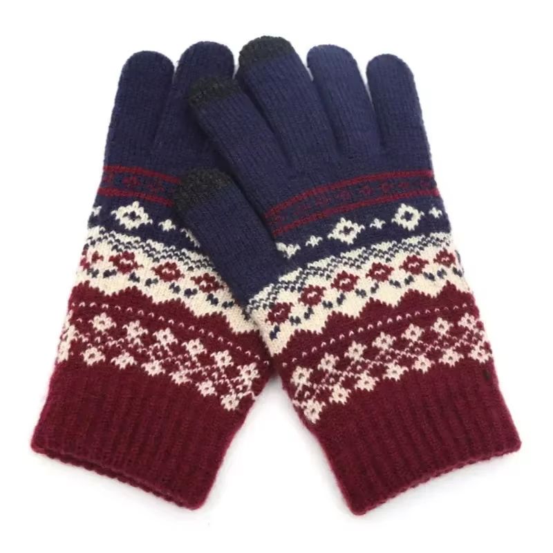 CozyTouch Winter Touch Screen Gloves – Unisex Warm Knit Full-Finger Mittens