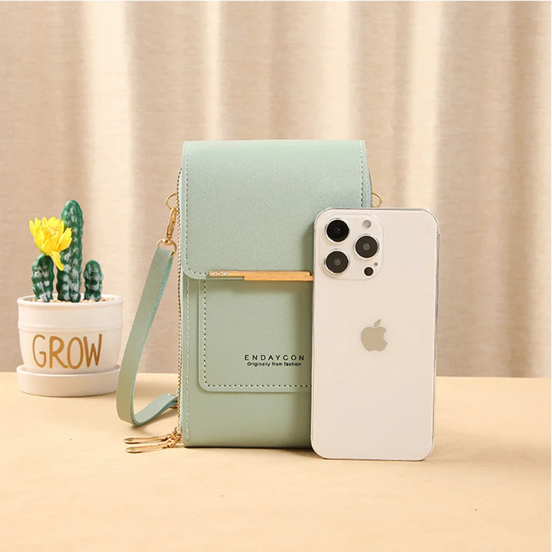 Luxury Women Shoulder Bags, Crossbody Purse with Soft Leather Strap, Touch Screen Cell Phone Wallet