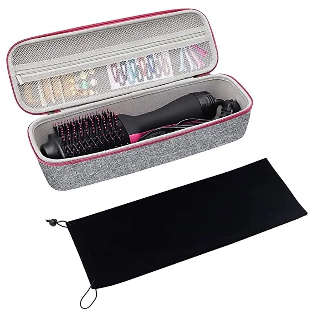 Hard Shell Hair Dryer Brush Travel Case Portable Hot Air Brush Storage Bag Organizer