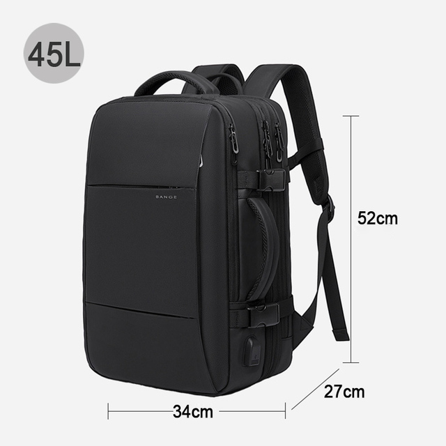 Expandable Waterproof Laptop Backpack with USB Charging Travel Business School Bag