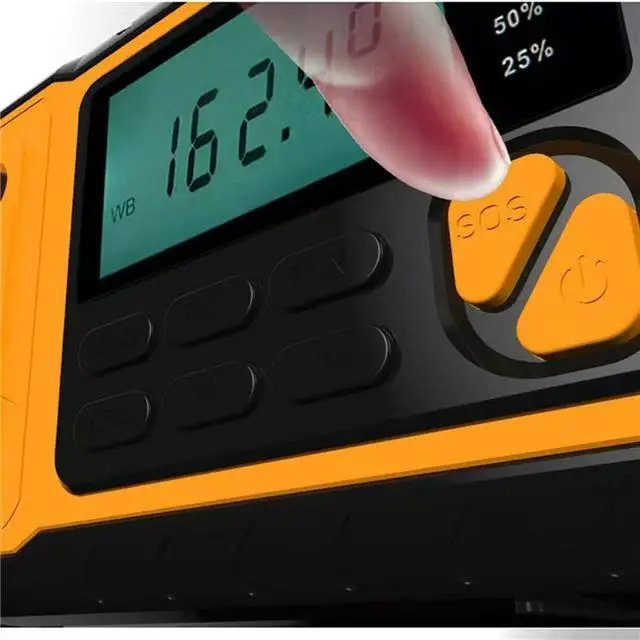 Emergency Solar Radio with Hand Crank Charger, Power Bank & LED Flashlight