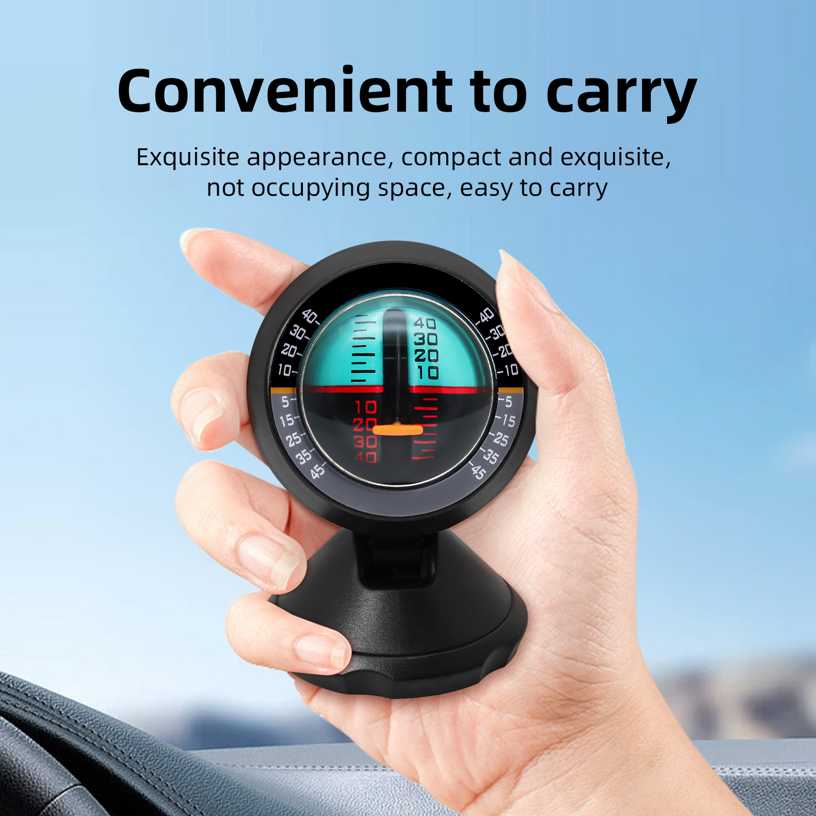 Universal Car Inclinometer Compass with Slope Meter High Precision Off Road Angle Gauge