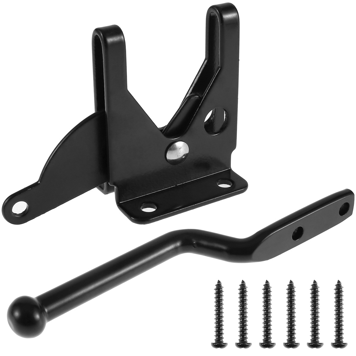 Self Locking Gate Latch, Carbon Steel, High Quality, Post Mounted, Lever Locking, Fence Gate Catch, Resistant Safe Lock