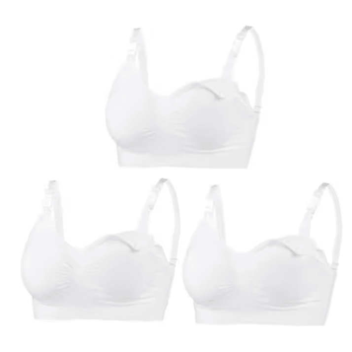 3pcs Maternity Nursing Bras Cotton Seamless Breathable Push Up Bra Set