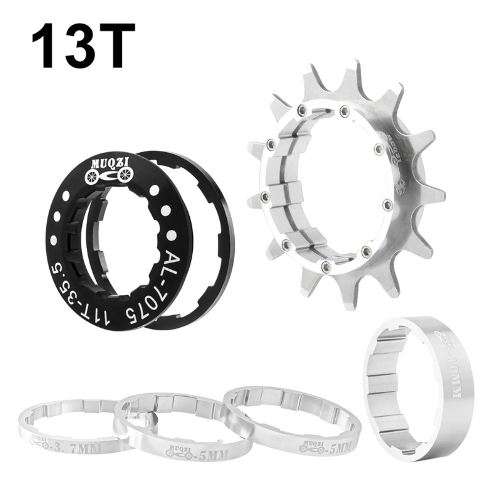 High-Quality Aluminum Alloy Single Speed Conversion Kit with Freewheel Bike Sprocket in Black, Red, Gold, and Silver