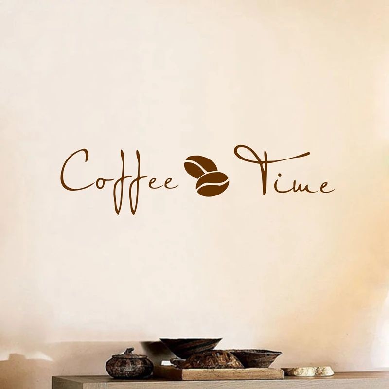 Coffee Wall Decal Sticker – Removable Vinyl Coffee Wall Art for Kitchen & Coffee Shop Decor