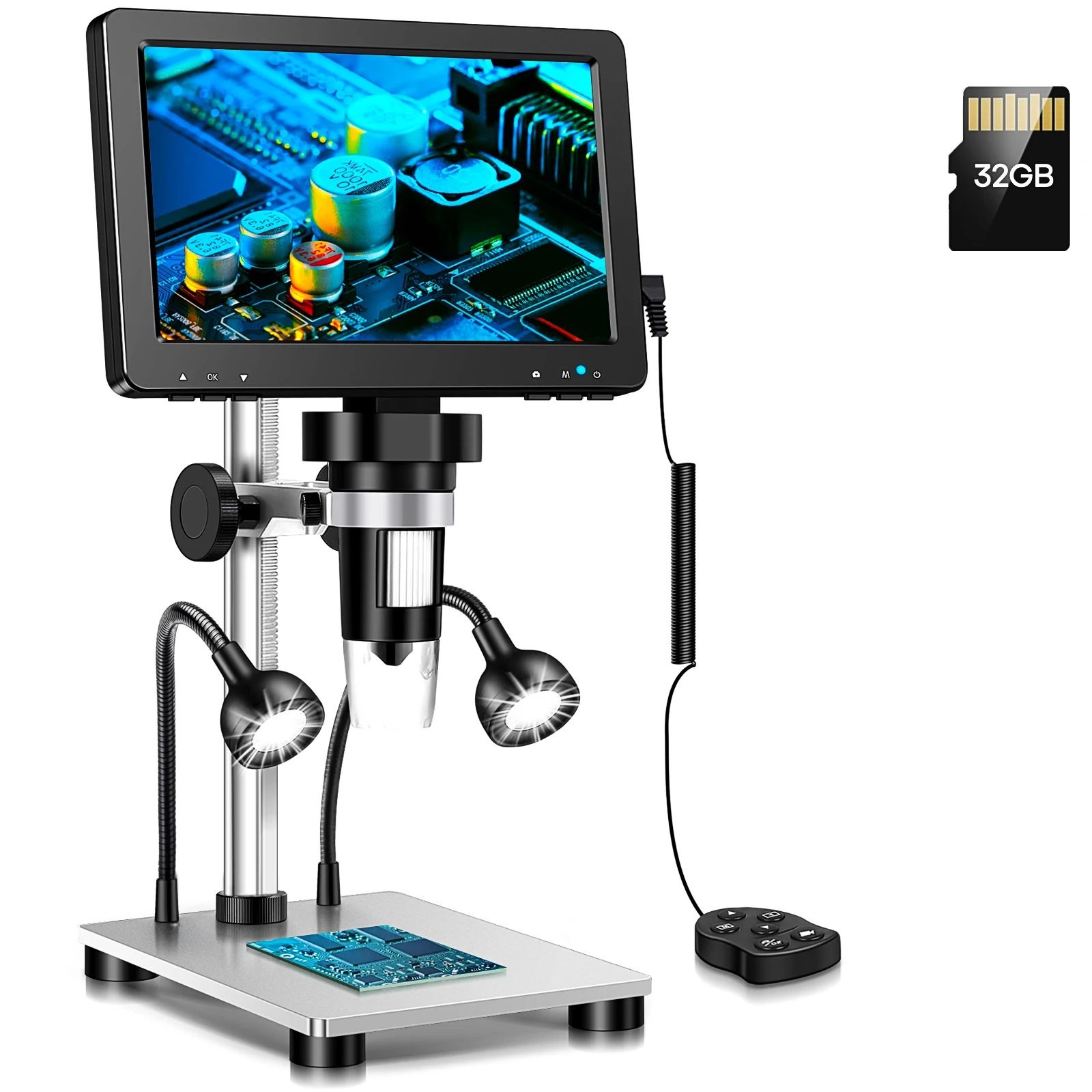 Digital Microscope 1200x Magnification with HD USB and LED Lights