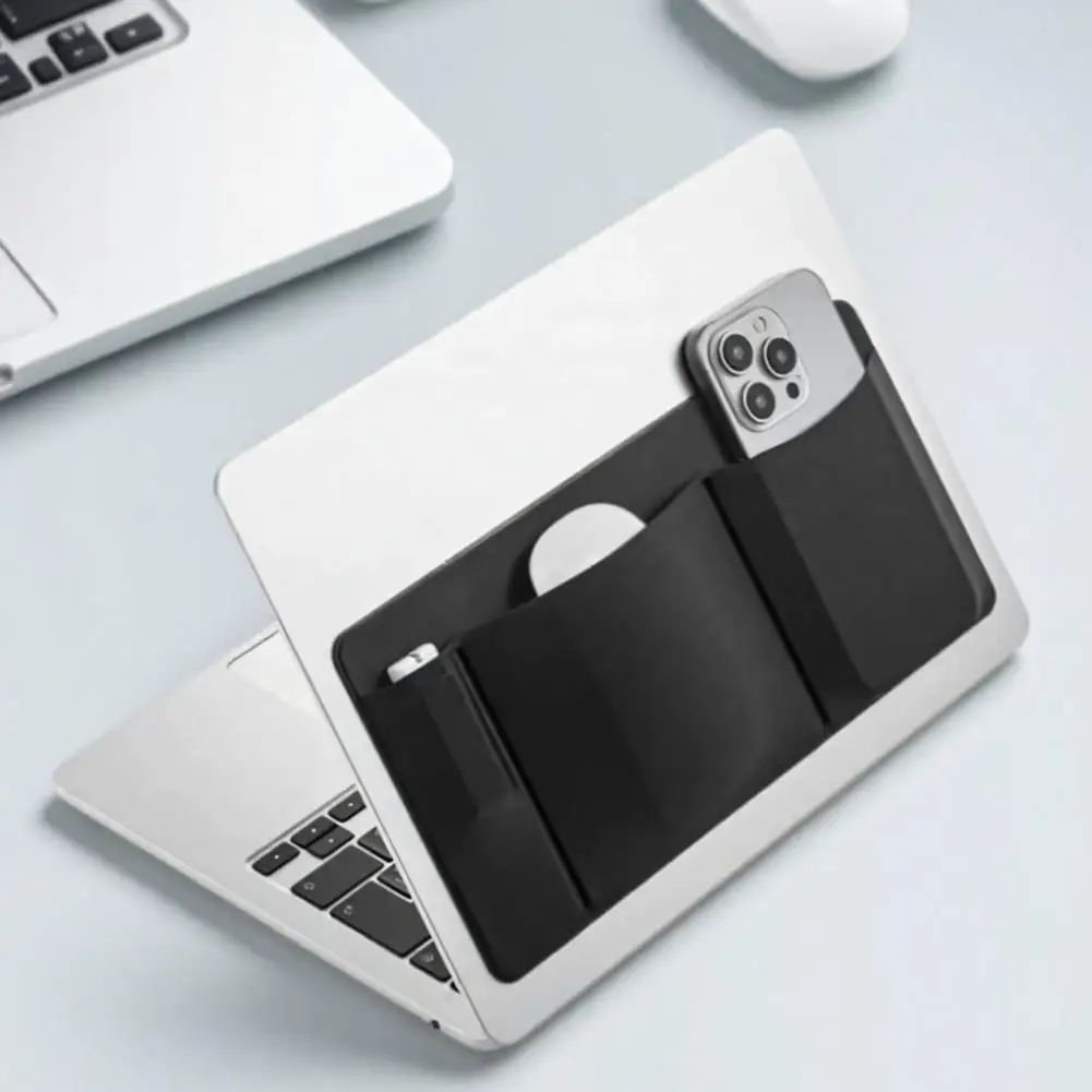 Adhesive Laptop Back Organizer Pouch