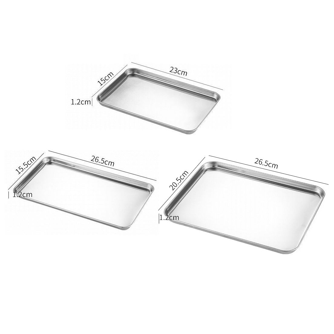Stainless Steel Rice Noodle Serving Tray Rectangle Buffet Presentation Plate