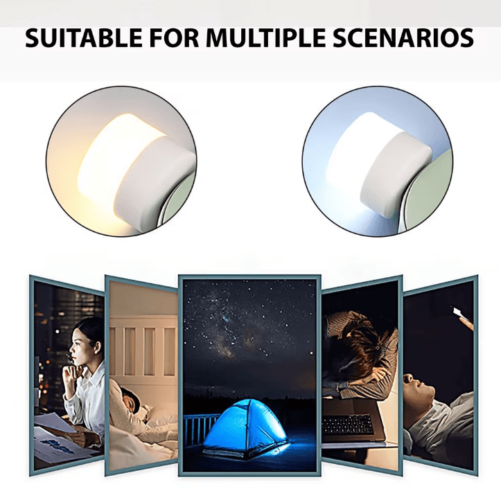 1/10Pcs Mini USB Night Light Warm White Eye Protection Book Reading Light USB Plug Computer Mobile Power Charging LED Ni