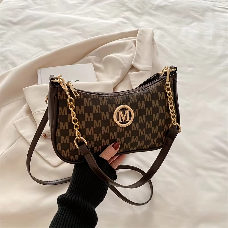Vintage Style Womens Messenger Shoulder Bag with Adjustable Strap Stylish Crossbody Tote Purse
