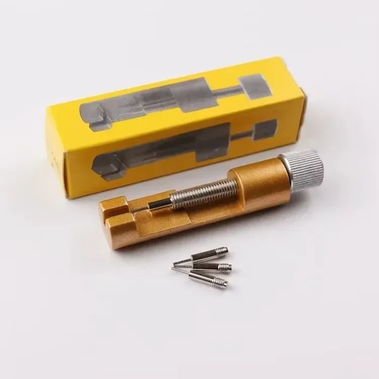 Adjustable watch band link remover Tool, All-Metal watch strap adjustment tool with Spare Pins