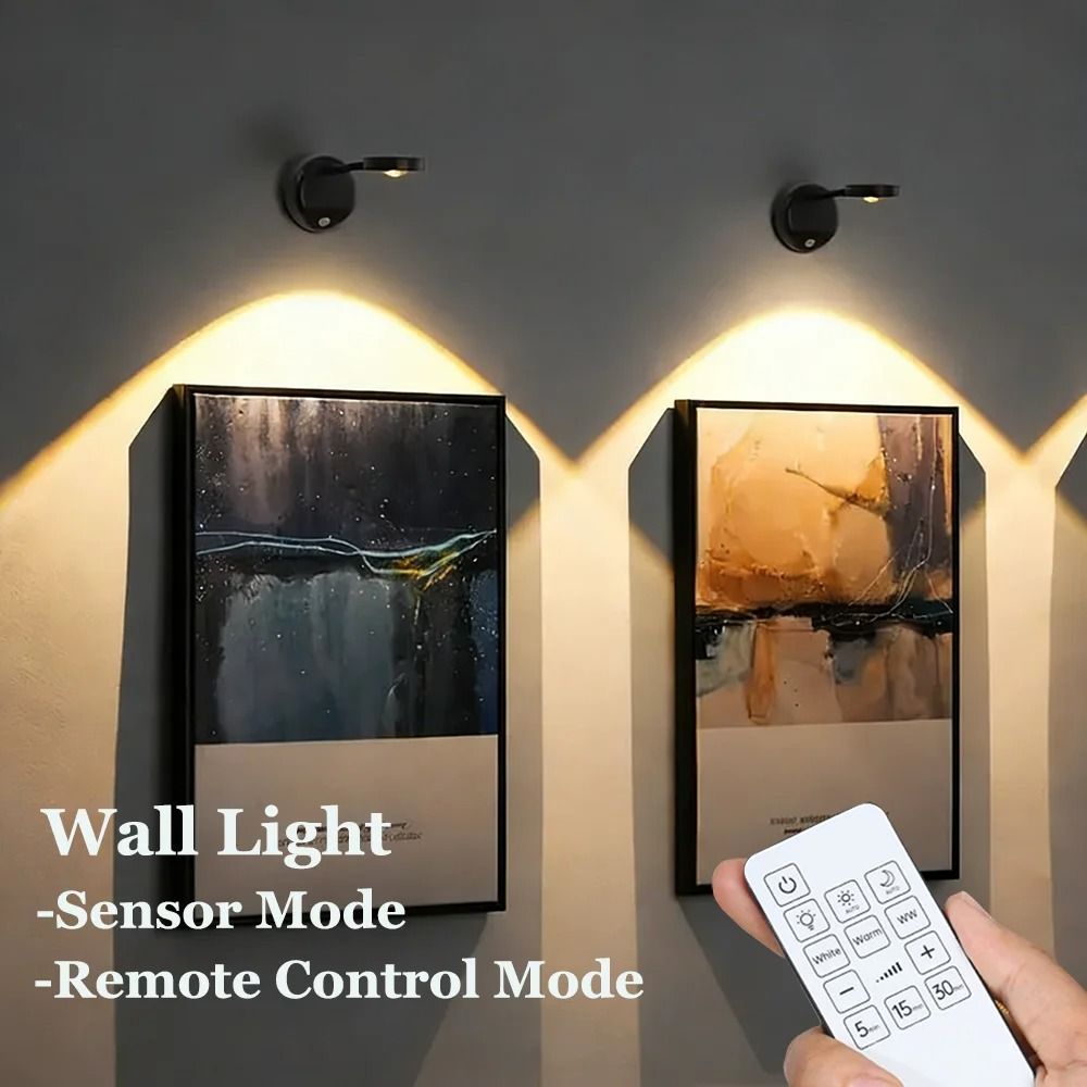 USB Rechargeable Motion Sensor Wall Light – Motion Sensor Wall Light Dimmable LED Picture Spotlight