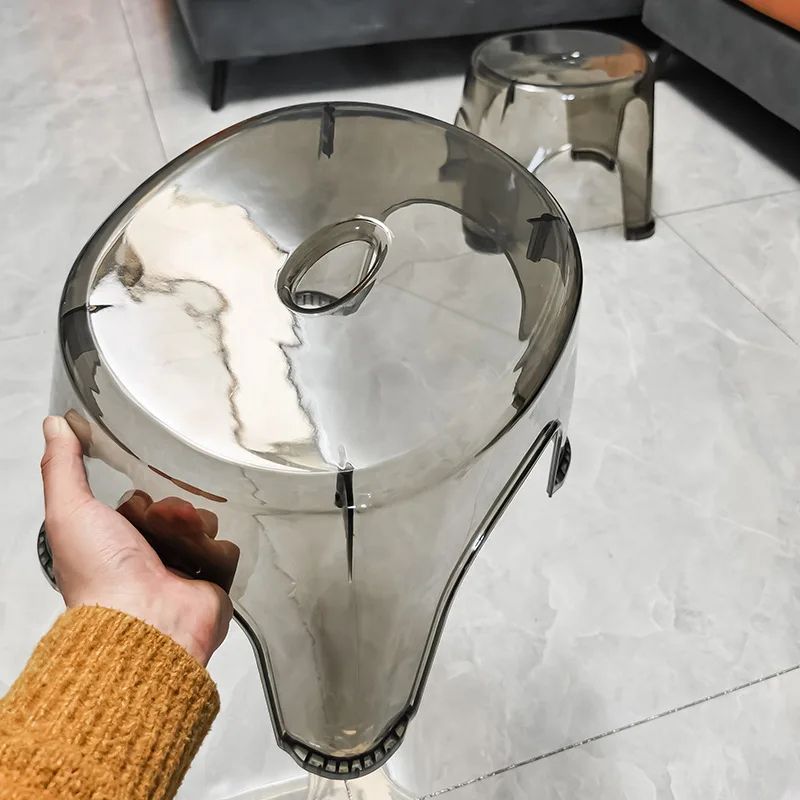 Transparent Acrylic Non-Slip Bathroom Stool