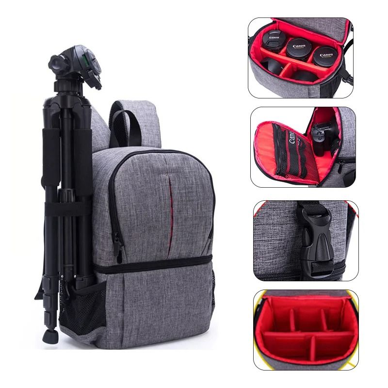 JINNUOLANG Waterproof Camera Backpack Fashion Travel Photography Bag