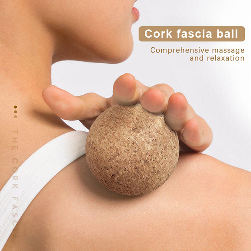 Foot Massager Yoga Ball, Back Massage Trigger Point, Cork Massage Ball, Therapy Myofascial Ball, Tension Release Muscle