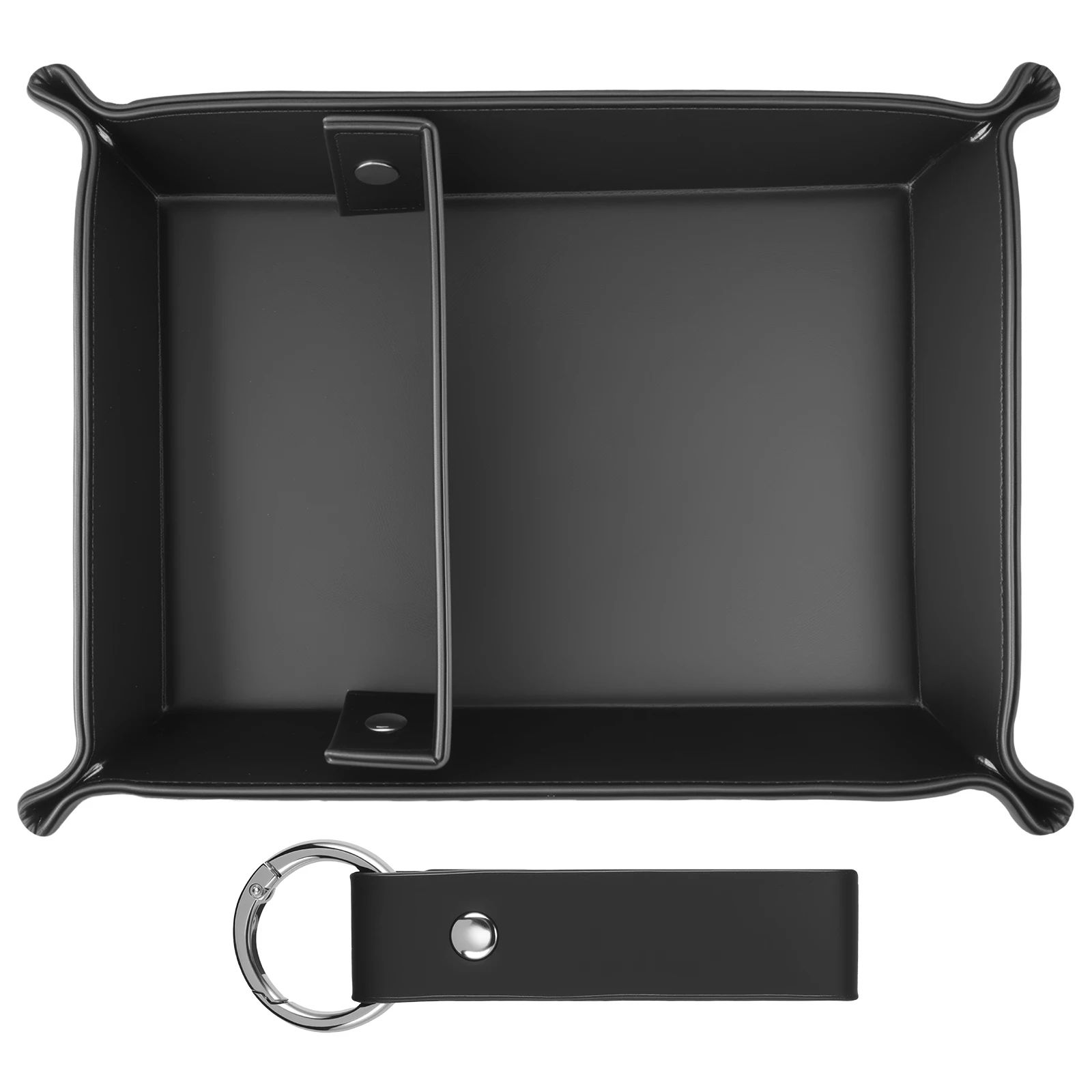 PU Leather Folding Valet Tray