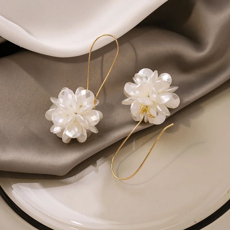 BloomPearl Floral Drop Earrings – Elegant pearl petal earrings for Women