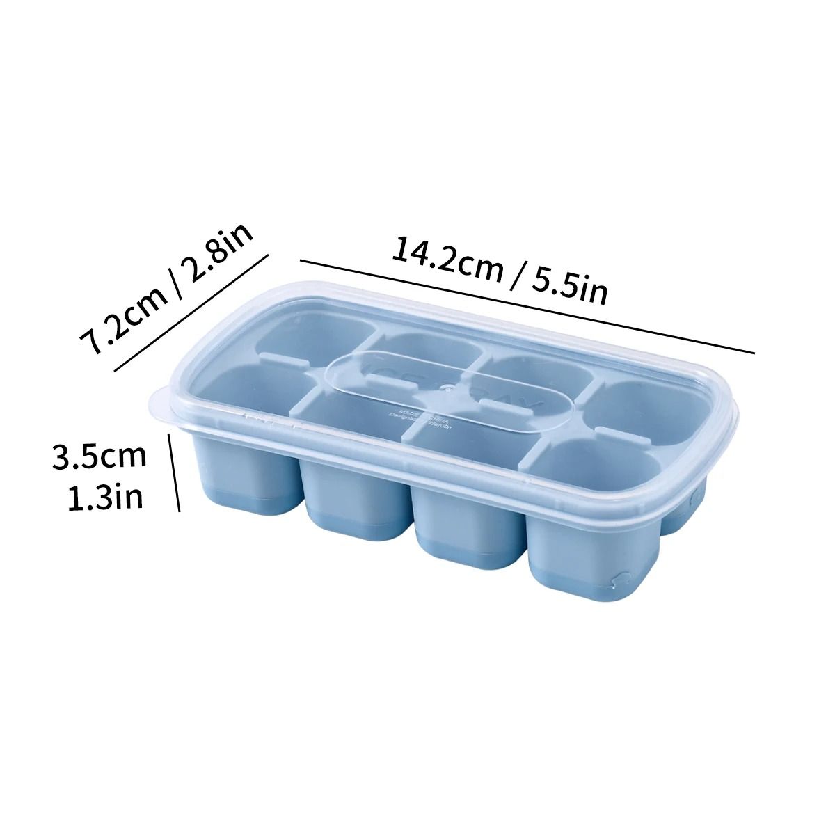 Mini Silicone Ice Cube Tray with Lid Square Ice Mold for Cold Drinks