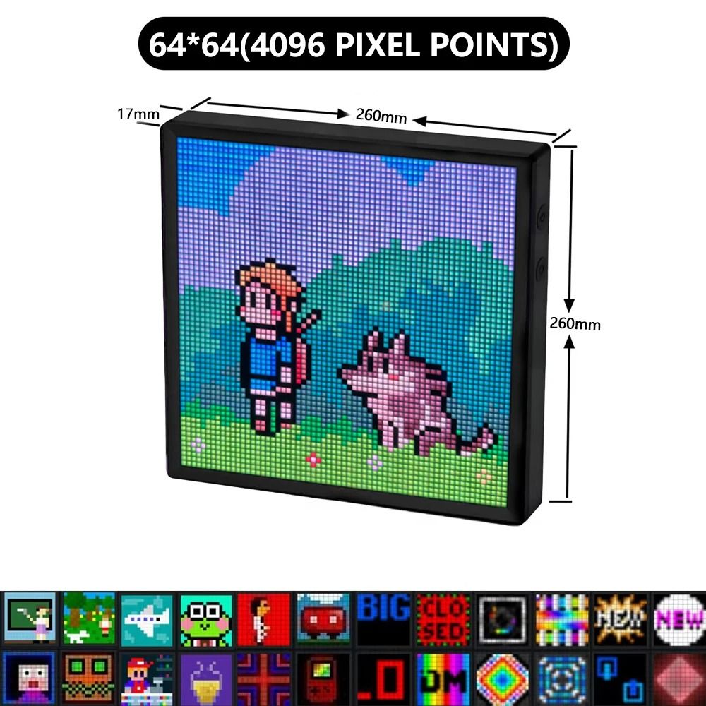 RGB Pixel Art Display Panel with Bluetooth App Control