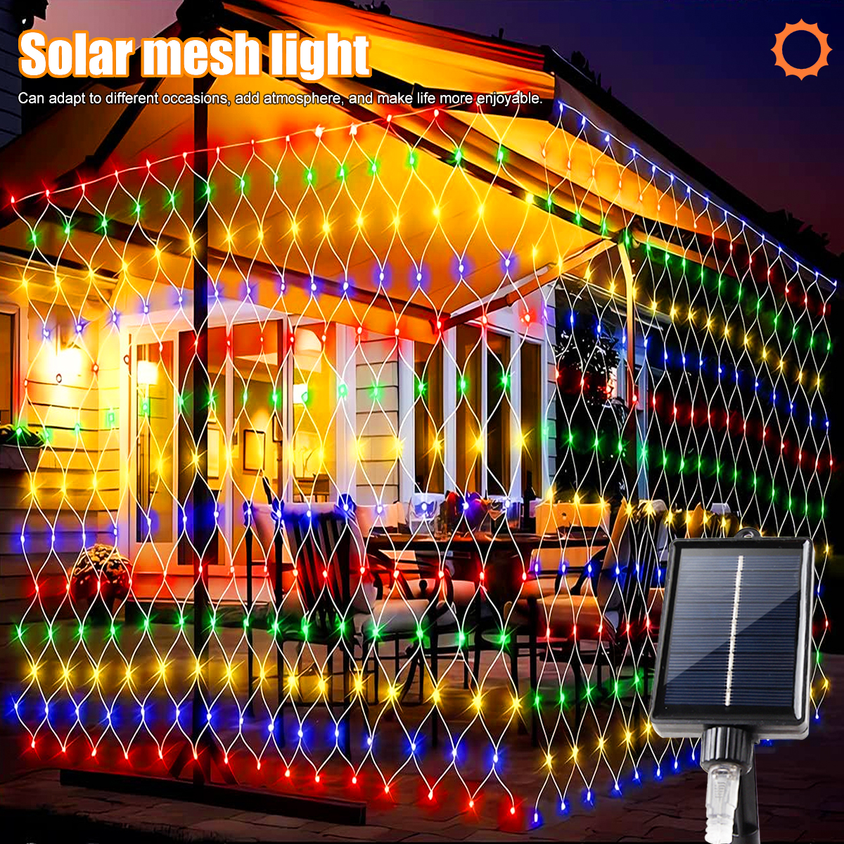 Mesh Solar Lights Outdoor Waterproof for Garden, Patio, Balcony, Mall, Landscape
