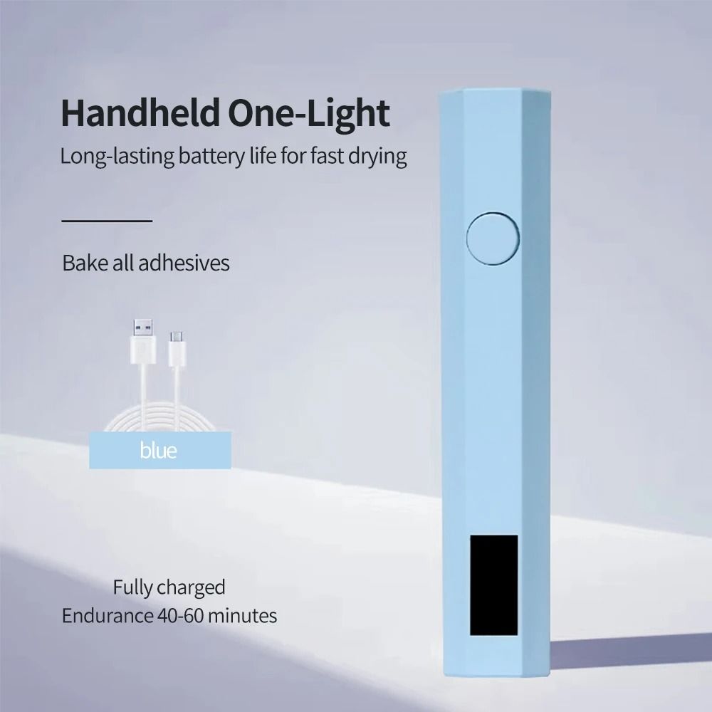 YIKOOLIN Handheld UV LED Nail Dryer Lamp Rechargeable Gel Curing Tool