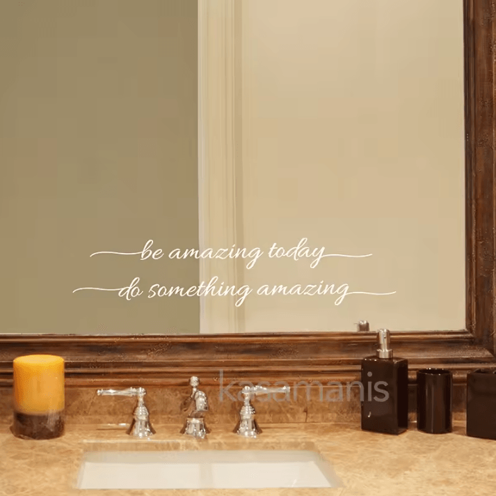 You Look Amazing Mirror Vinyl Decal – Motivational Bathroom & Bedroom Sticker