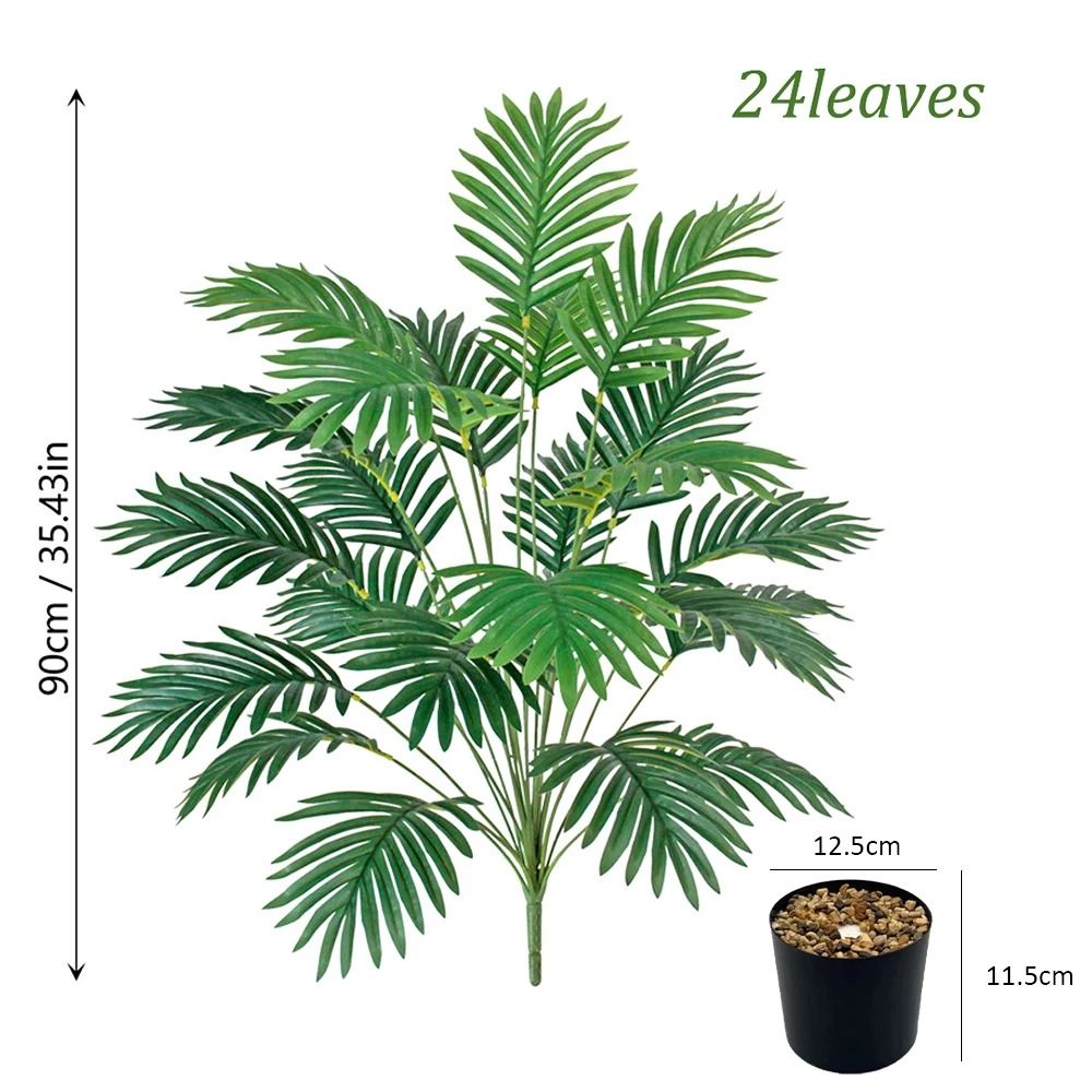Professional 24-Leaf Artificial Areca Palm Potted Plant