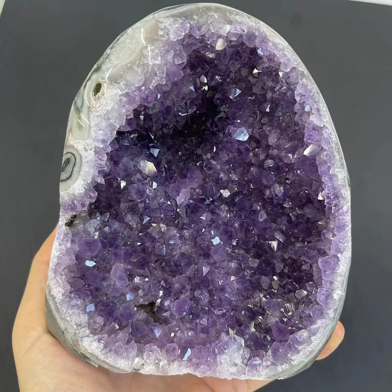 Natural Amethyst Crystal Cluster | Raw Uruguay Geode & Spiritual Healing Stone