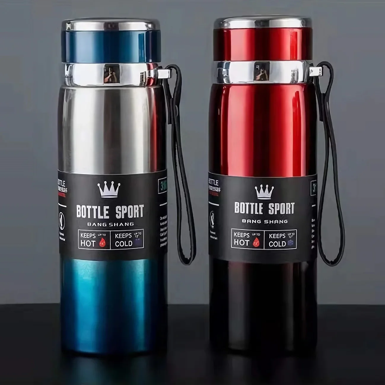 Stainless Steel Thermal Water Bottle Keeps Hot Cold for Hours, Perfect for Tea, Coffee, and Water