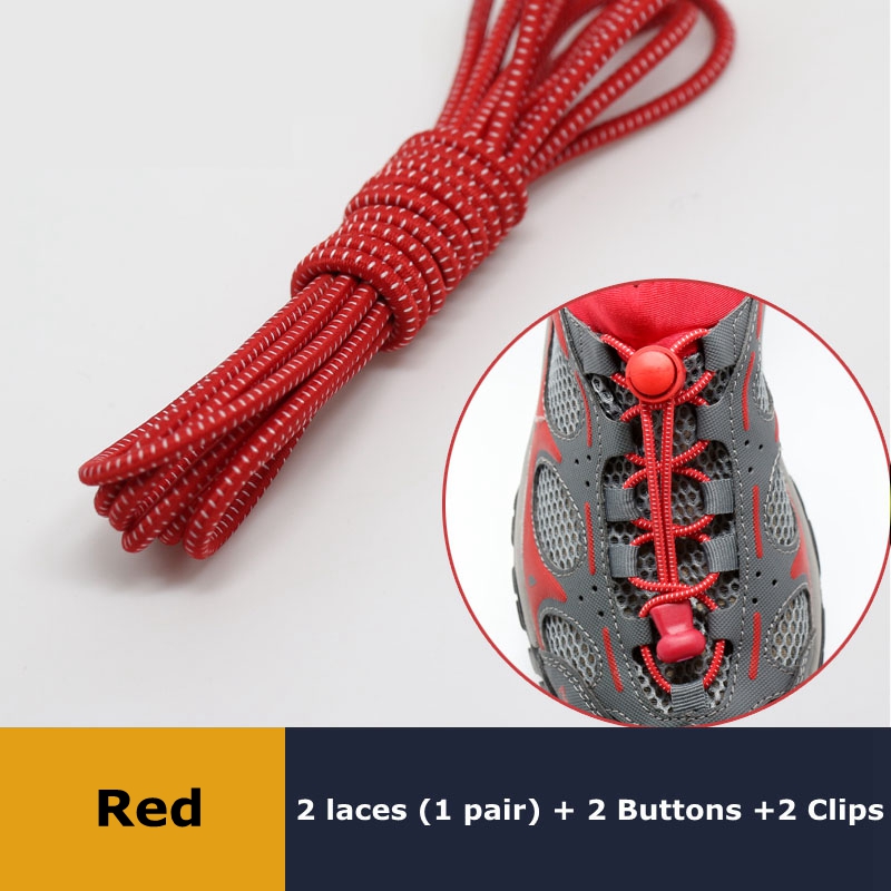 Elastic No Tie Shoelaces, Quick Rubber, Sneakers, Lazy Laces, Round Shoestrings, Stretching Lock