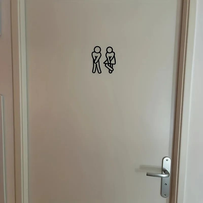 Creative Bathroom Sign Set