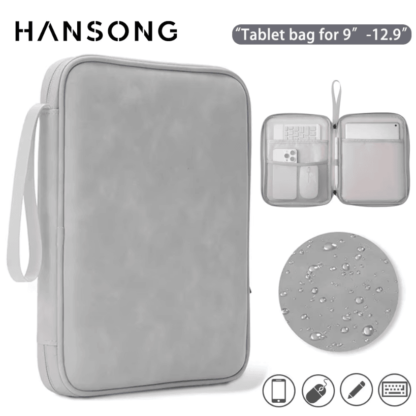 Waterproof Tablet Sleeve Bag with Zipper for iPad and 7–12.9-Inch Devices