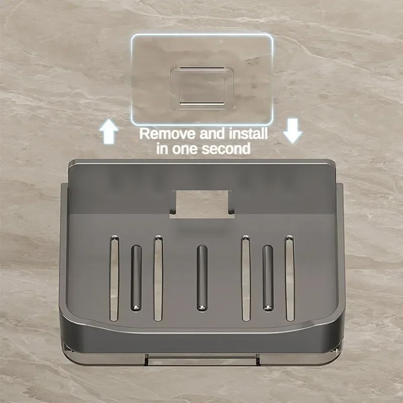 No-Drill Wall Mounted Soap & Sponge Holder