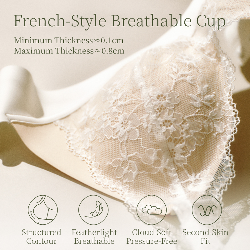 Wireless Sexy Push Up Lace Bras for Women Deep V Small Chest Summer Plunge Breathable French Lingerie