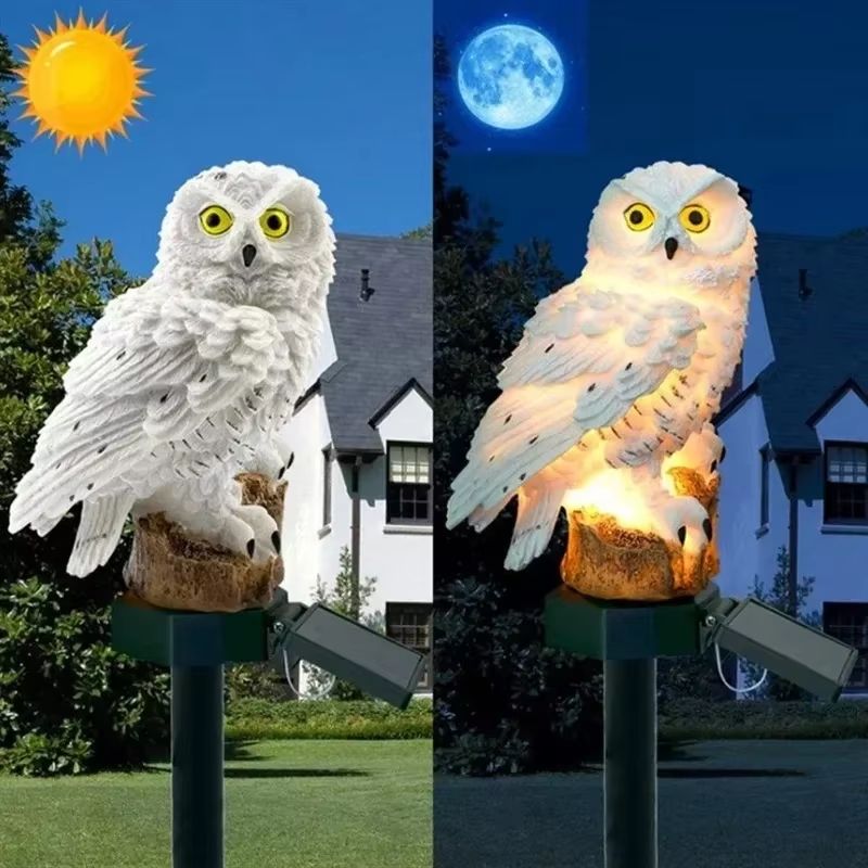 Solar Owl Garden Stake Light Waterproof Outdoor Lawn Decor