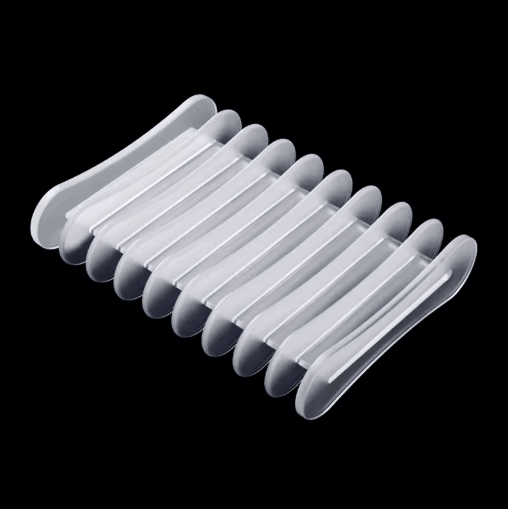 Premium Silicone Self Draining Soap Dish Compact Easy to Clean Soap Holder