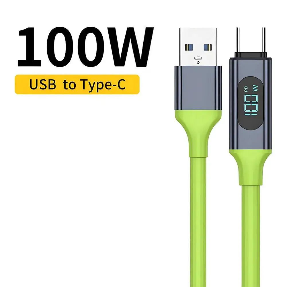 240W USB-C to USB-C Fast Charging Cable with Real-Time Power Display