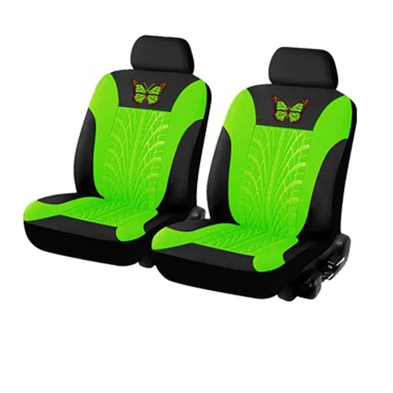 Universal Car Seat Cover Full Set with Butterfly Embroidery Design