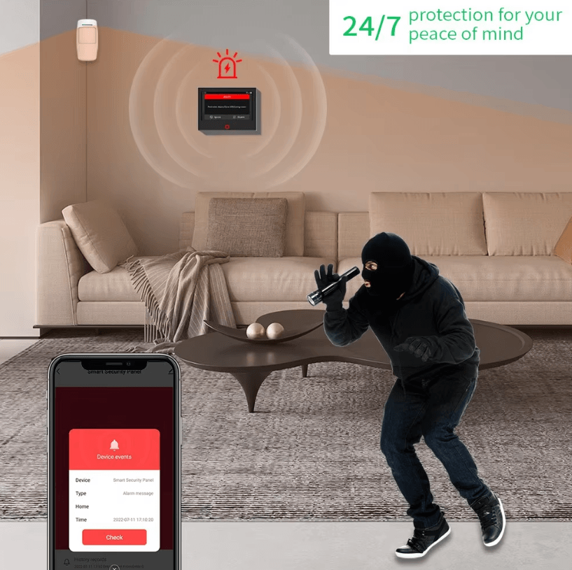 Smart Home Alarm System – 7 Inches Wireless Wi-Fi and 4G Security Protection Kit